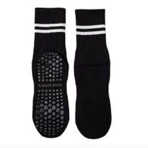 High Heel Jungle Black Non-Slip Striped Socks